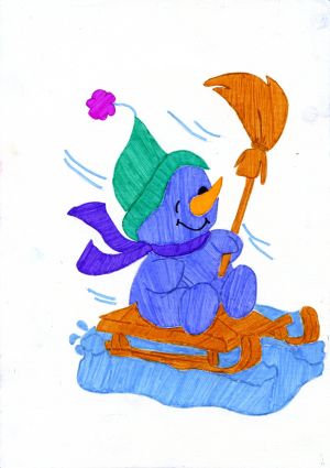 Dobročinný trh obrázků - Sněhulák