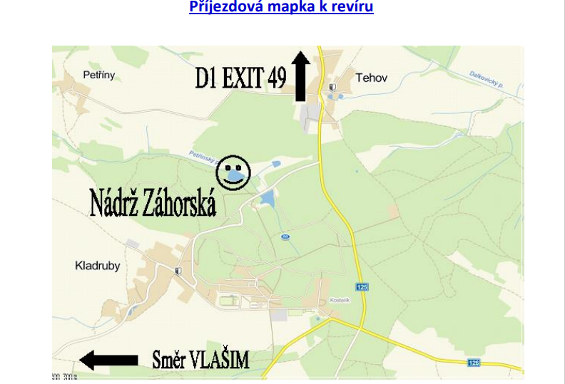 Příjezdová mapa Příjezdová mapa